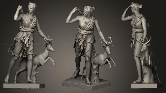 Статуи античные и исторические (Артемида, STKA_0747) 3D модель для ЧПУ станка